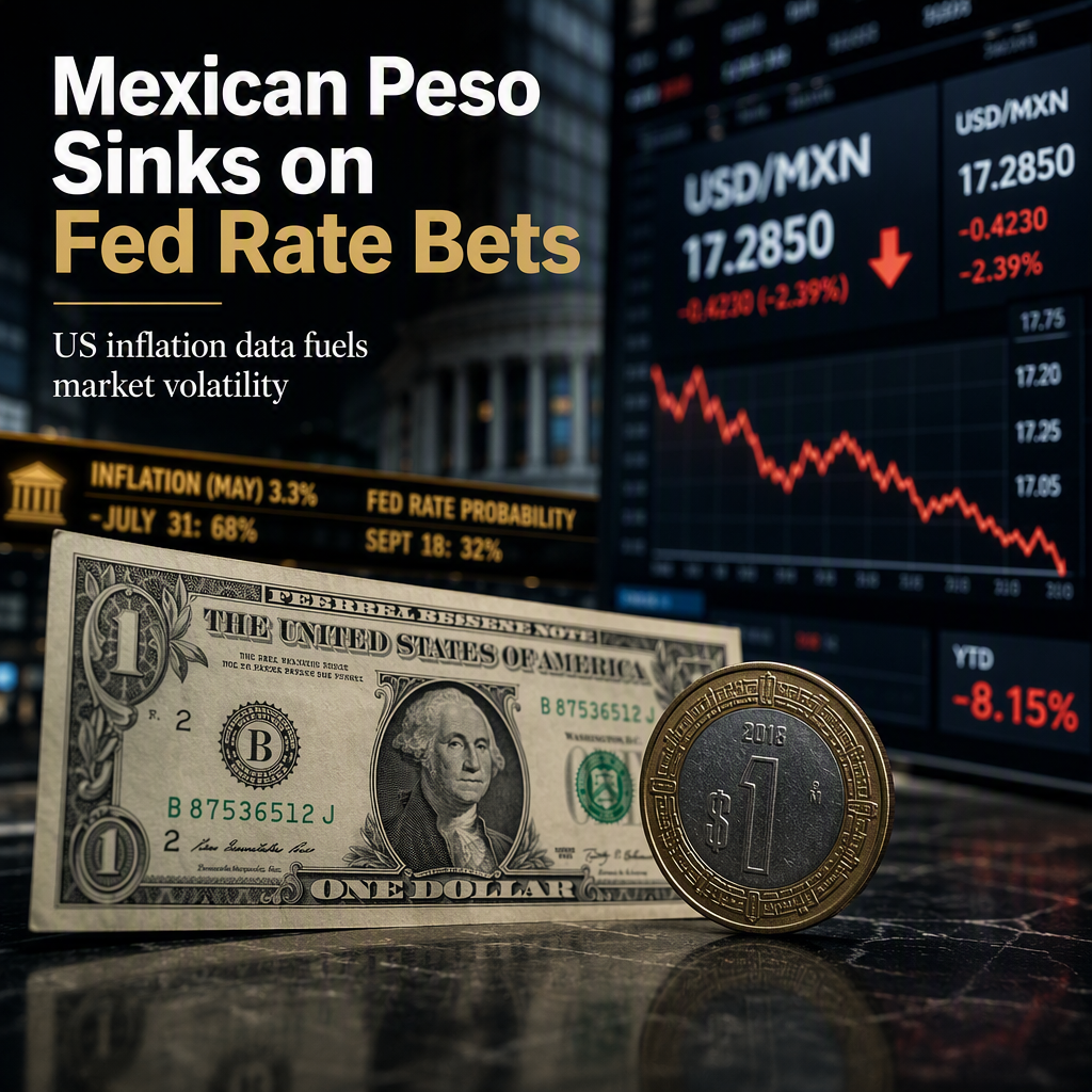 Mexican Peso Weakens as US Core PCE Fuels Fed Rate Hike Bets