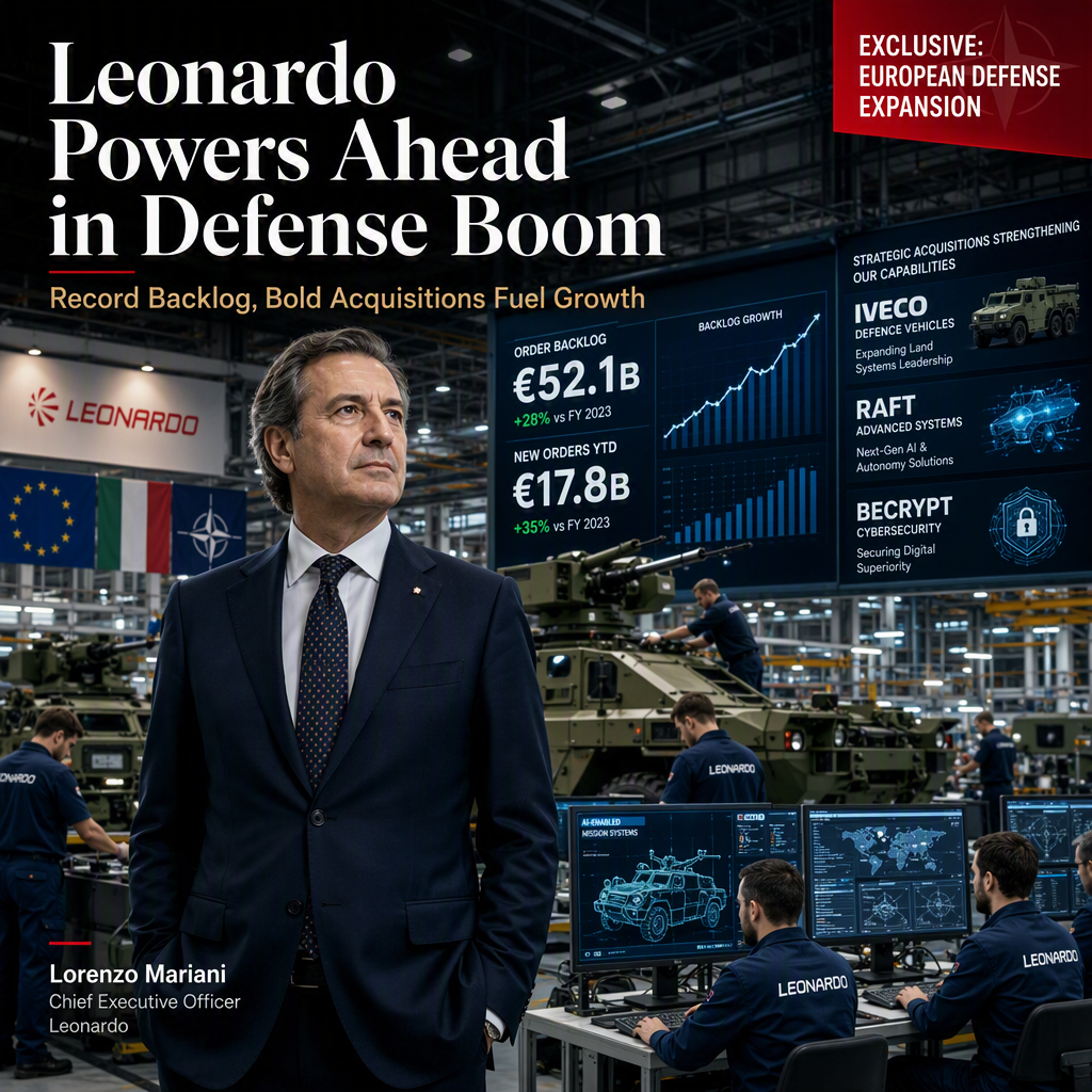 Leonardo Boosts Guidance and Eyes Further Acquisitions Amid European Defense Spending Surge