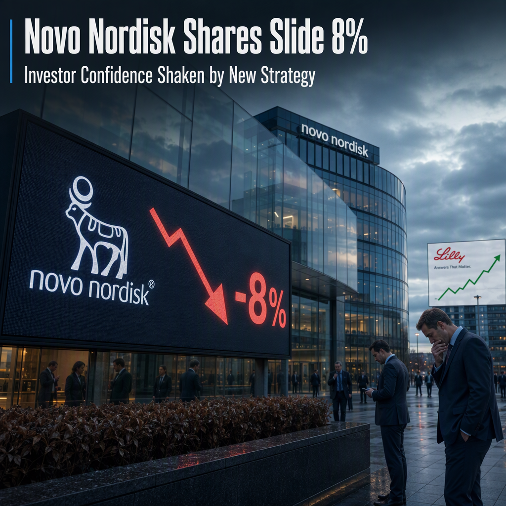 Novo Nordisk Shares Plunge 8% as New Strategy Fails to Restore Investor Confidence