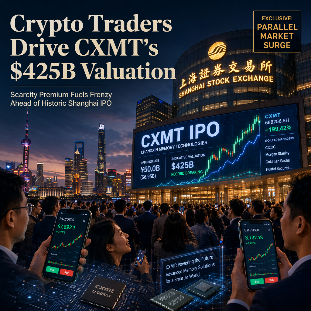Crypto Traders Value ChangXin Memory Technologies at $425 Billion Ahead of Record Shanghai IPO
