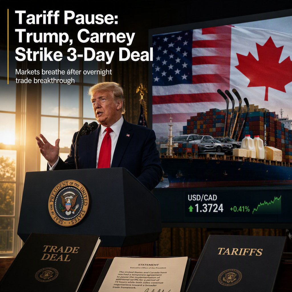 Trump Temporarily Pauses 50% Tariffs on Canadian Imports After Last-Minute Deal