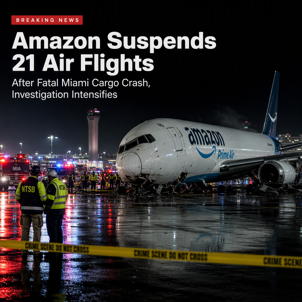 Amazon Halts Operations with 21 Air After Fatal Miami Cargo Plane Crash