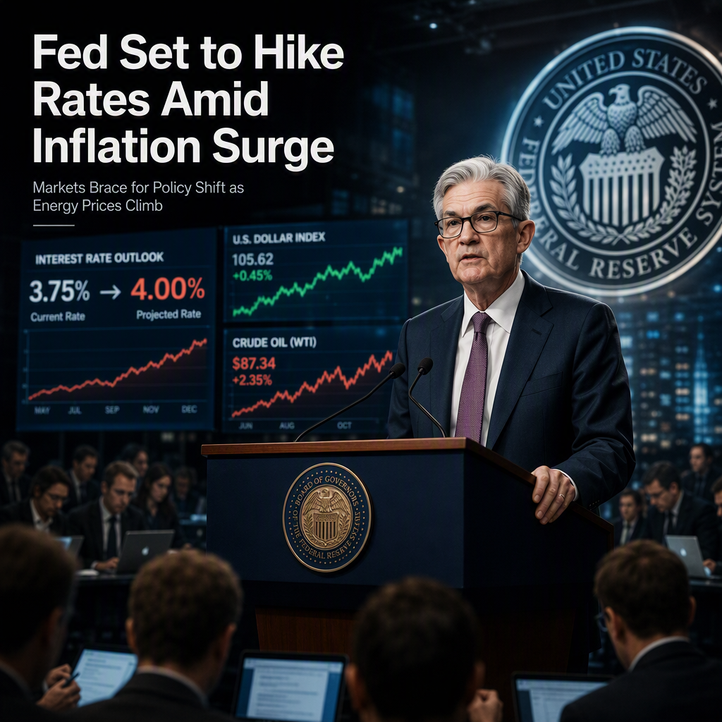 Federal Reserve Poised for First Rate Hike Since July Amid Persistent Inflation and Energy Price Pressures