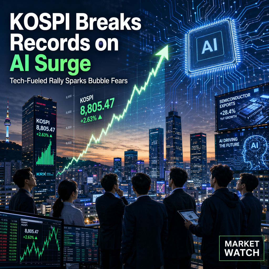 South Korea's KOSPI Soars Past 8,800 on AI Boom, Sparking Bubble Concerns