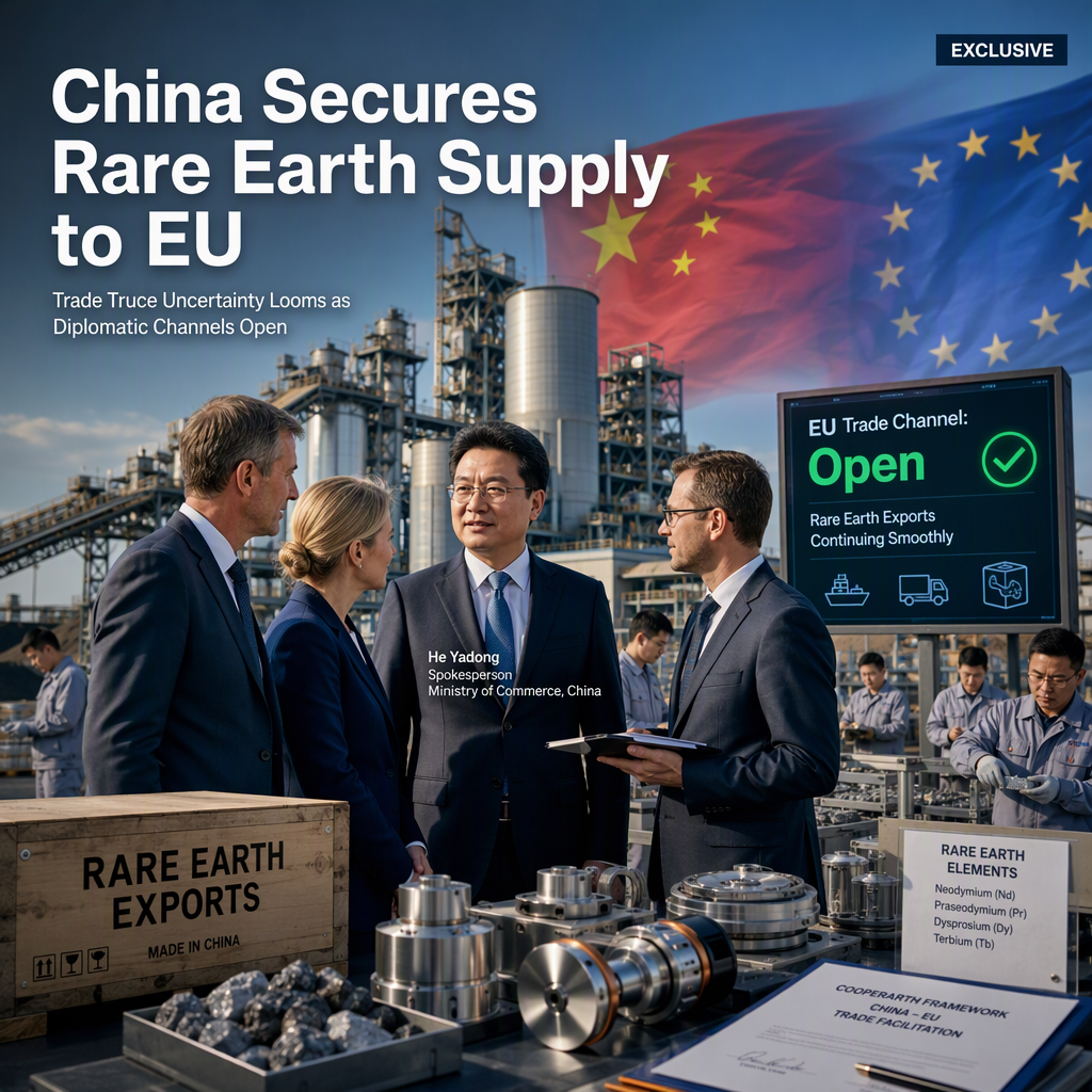 China Commits to Continued Rare Earth Exports to EU Amid U.S. Trade Deal Uncertainty
