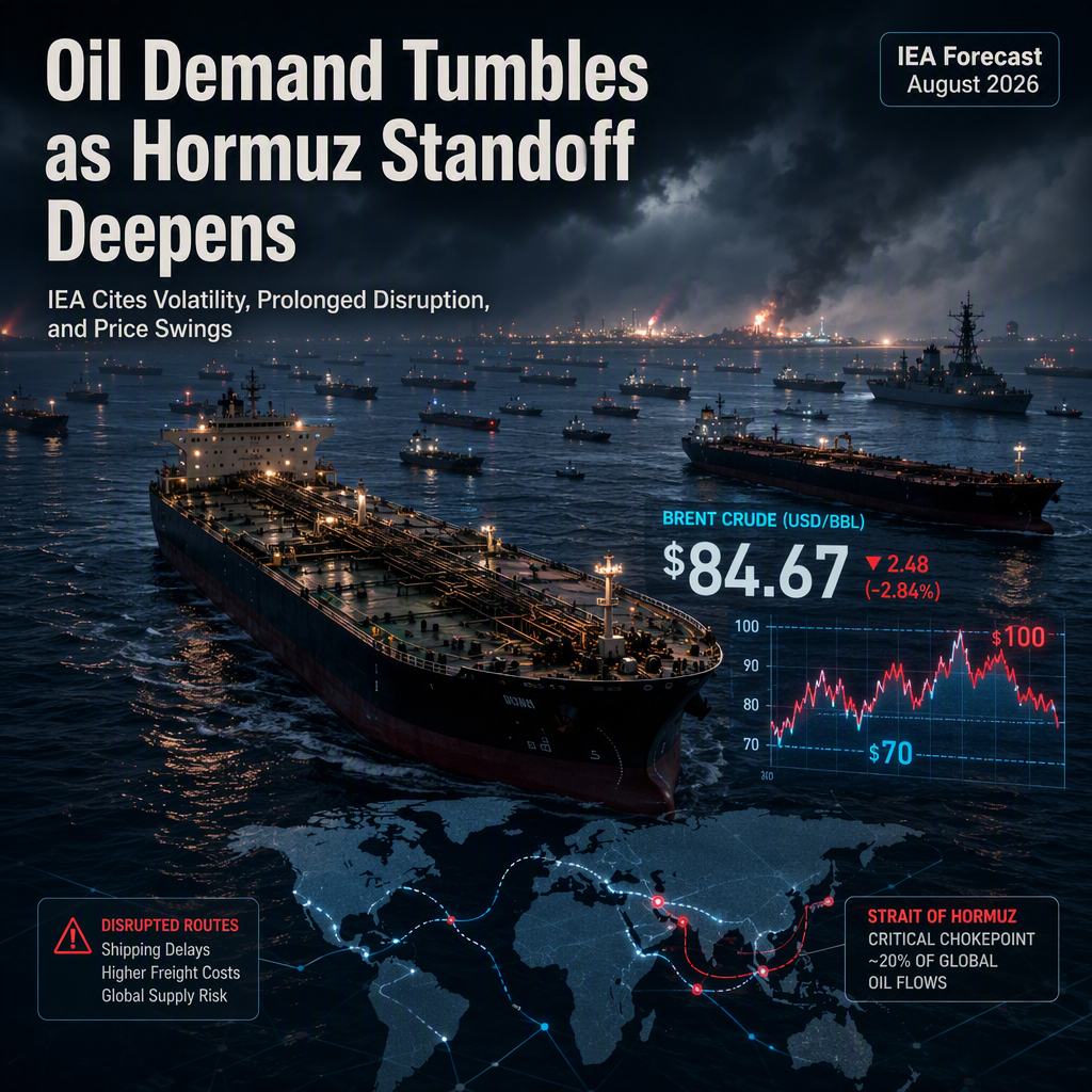 IEA Warns of Deepening Oil Demand Drop Amid Prolonged Hormuz Closure and Price Volatility