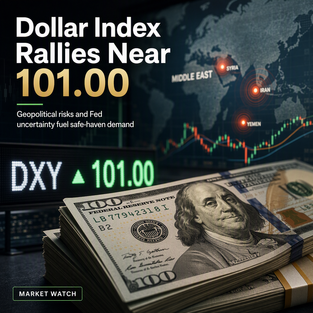 US Dollar Index Rebounds Near 101.00 Amid Geopolitical Tensions and Fed Policy Uncertainty