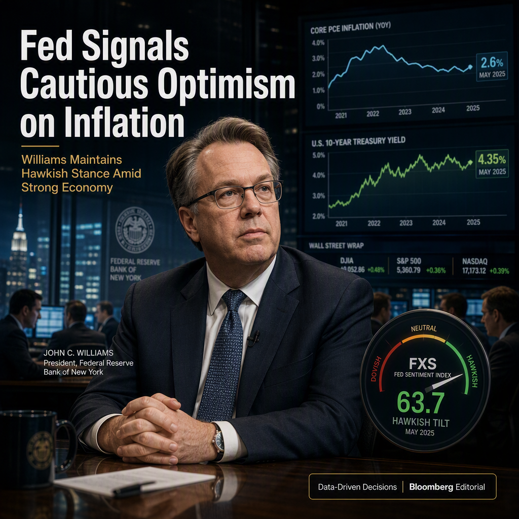 Fed's Williams Highlights Encouraging Inflation Data, Maintains Cautious Stance on Policy Easing