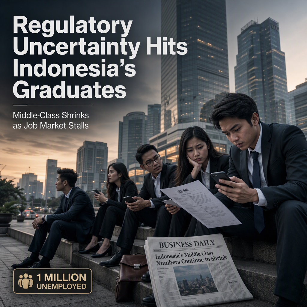 Regulatory Uncertainty in Indonesia Leaves 1 Million University Graduates Unemployed, Middle-Class Shrinks