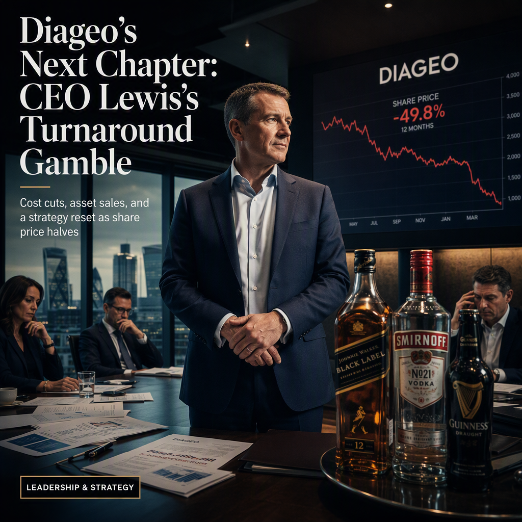 Diageo's New CEO Dave Lewis Unveils Turnaround Plan After Share Price Halves