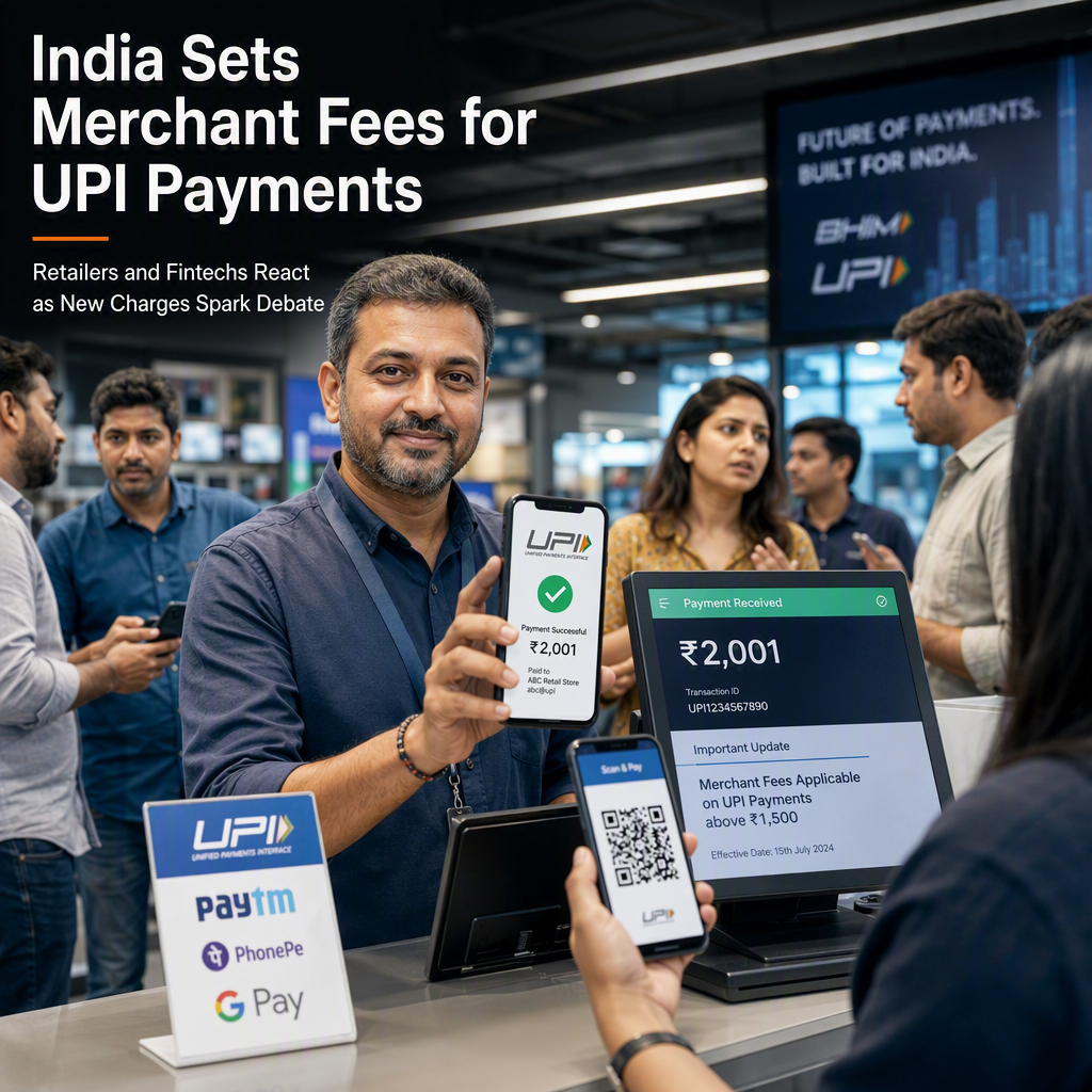 India Introduces Merchant Fees for UPI Payments Above $20, Sparking Debate and Industry Support