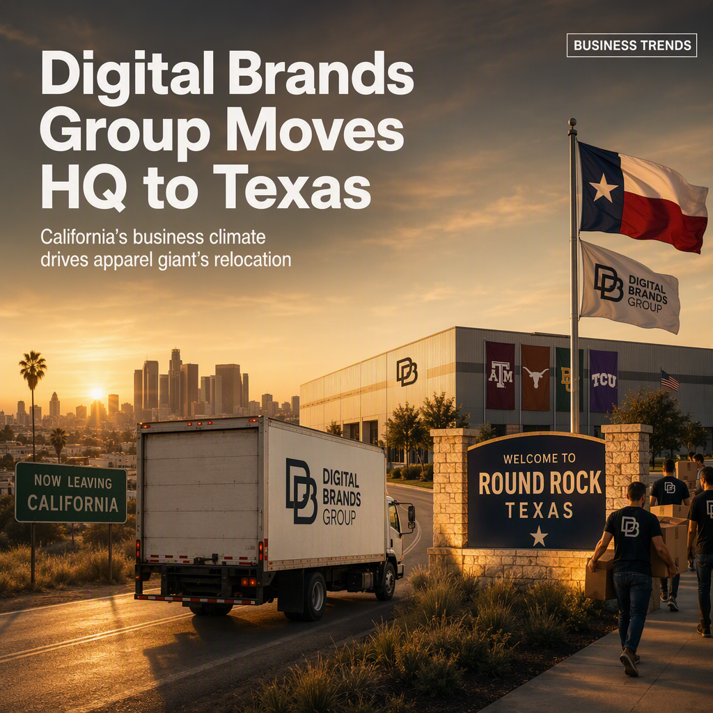 Digital Brands Group Relocates Headquarters to Texas Amid California Business Climate Concerns