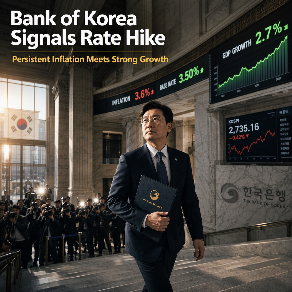 Bank of Korea Expected to Raise Rates Amid Persistent Inflation and Strong Growth, Says DBS