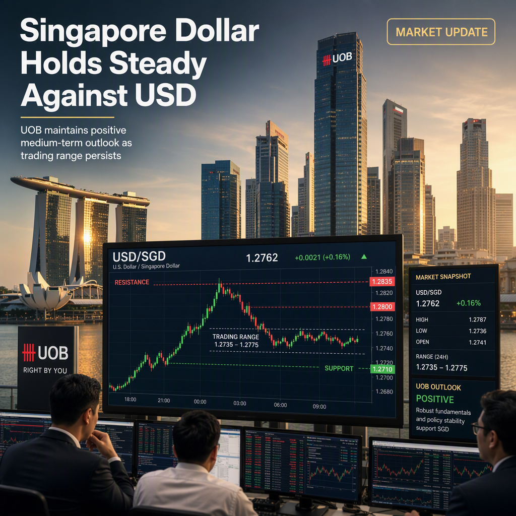Singapore Dollar Holds Range Against US Dollar as UOB Maintains Positive Outlook