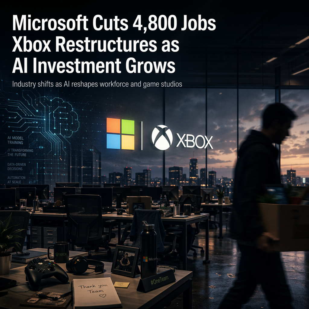 Microsoft Announces 4,800 Job Cuts Amid Major Xbox Restructuring and AI Investment Shift