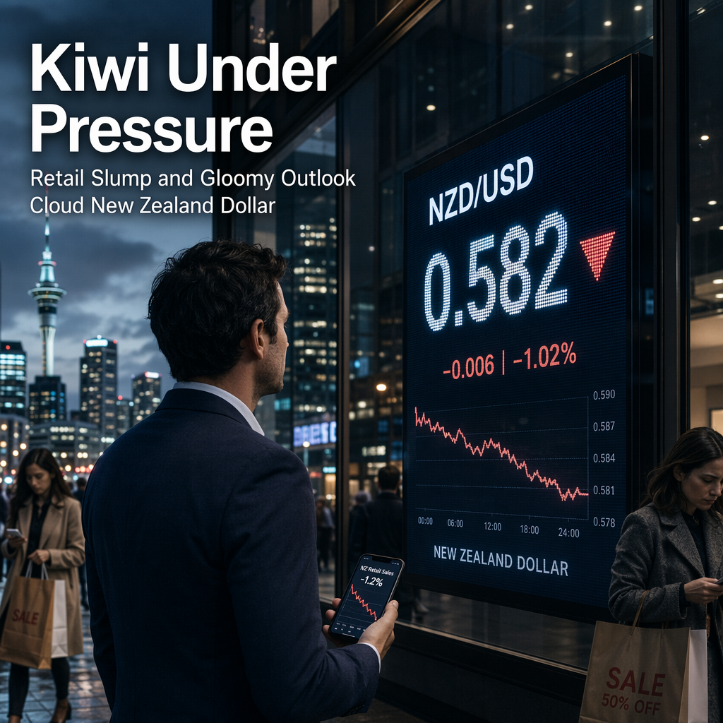 New Zealand Dollar Faces Pressure Amid Weak Retail Sales and Pessimistic Outlook