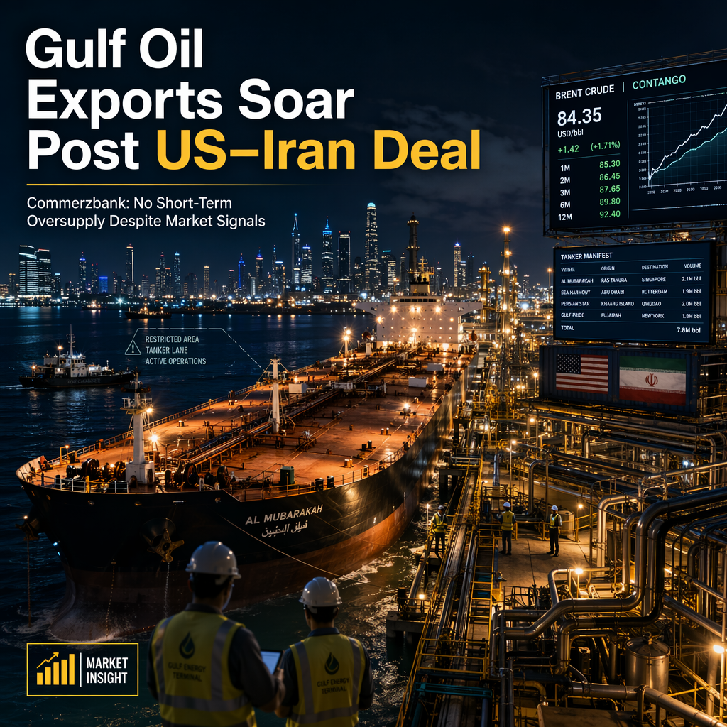 Gulf Oil Output Surges After US–Iran Deal, But Commerzbank Sees No Imminent Oversupply