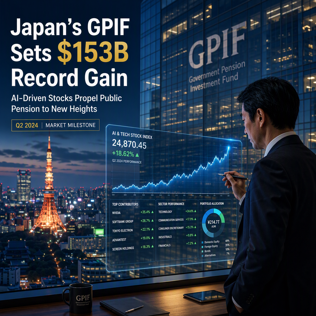 Japan’s GPIF Achieves Record $153 Billion Quarterly Gain on AI-Driven Stock Surge