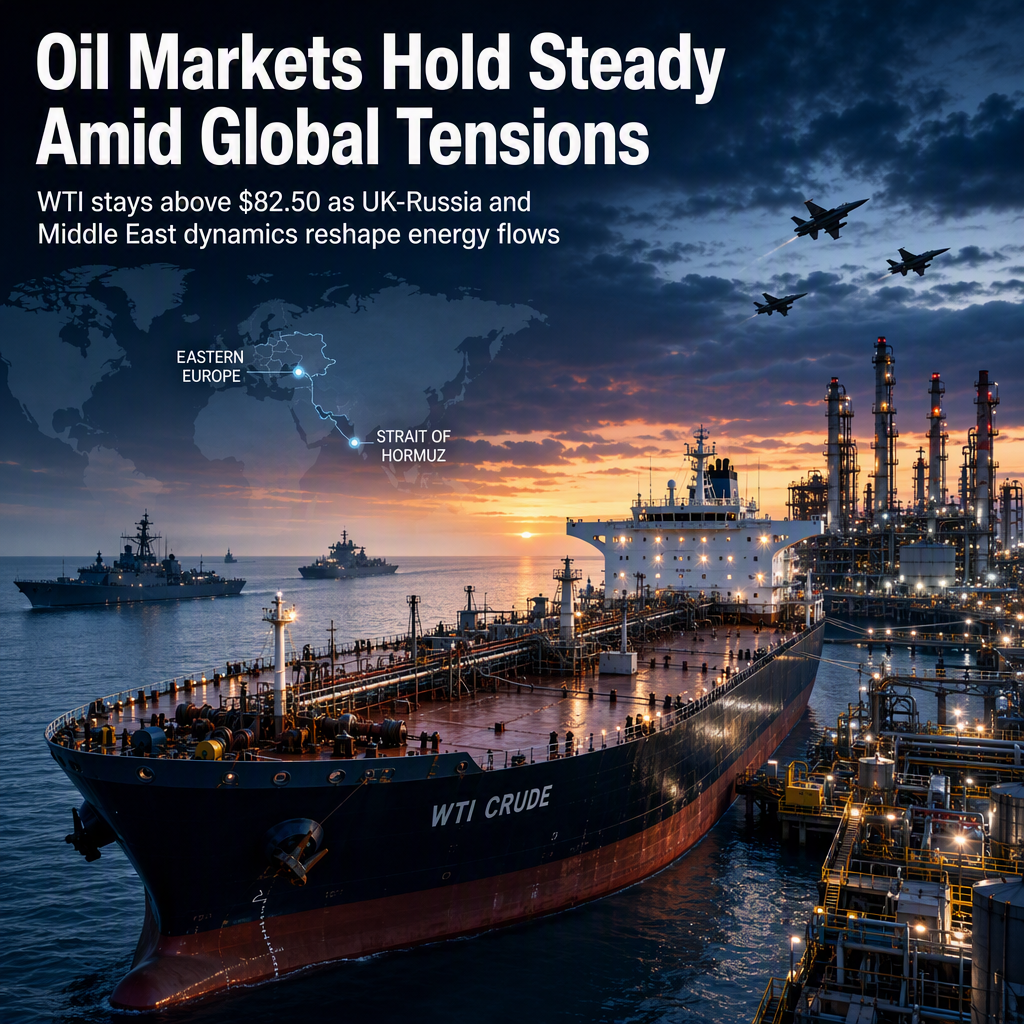 WTI Holds Above $82.50 as UK-Russia Tensions and Middle East Developments Shape Oil Markets