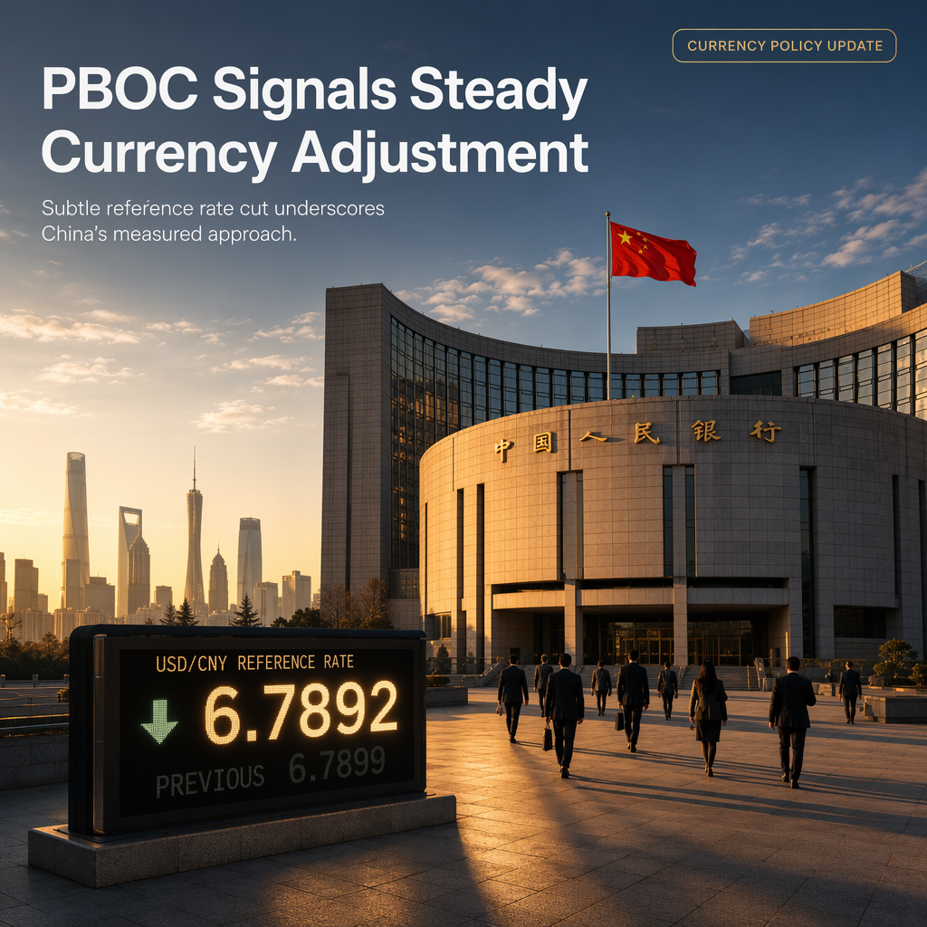 PBOC Sets USD/CNY Reference Rate Lower at 6.7892, Signaling Subtle Currency Adjustment