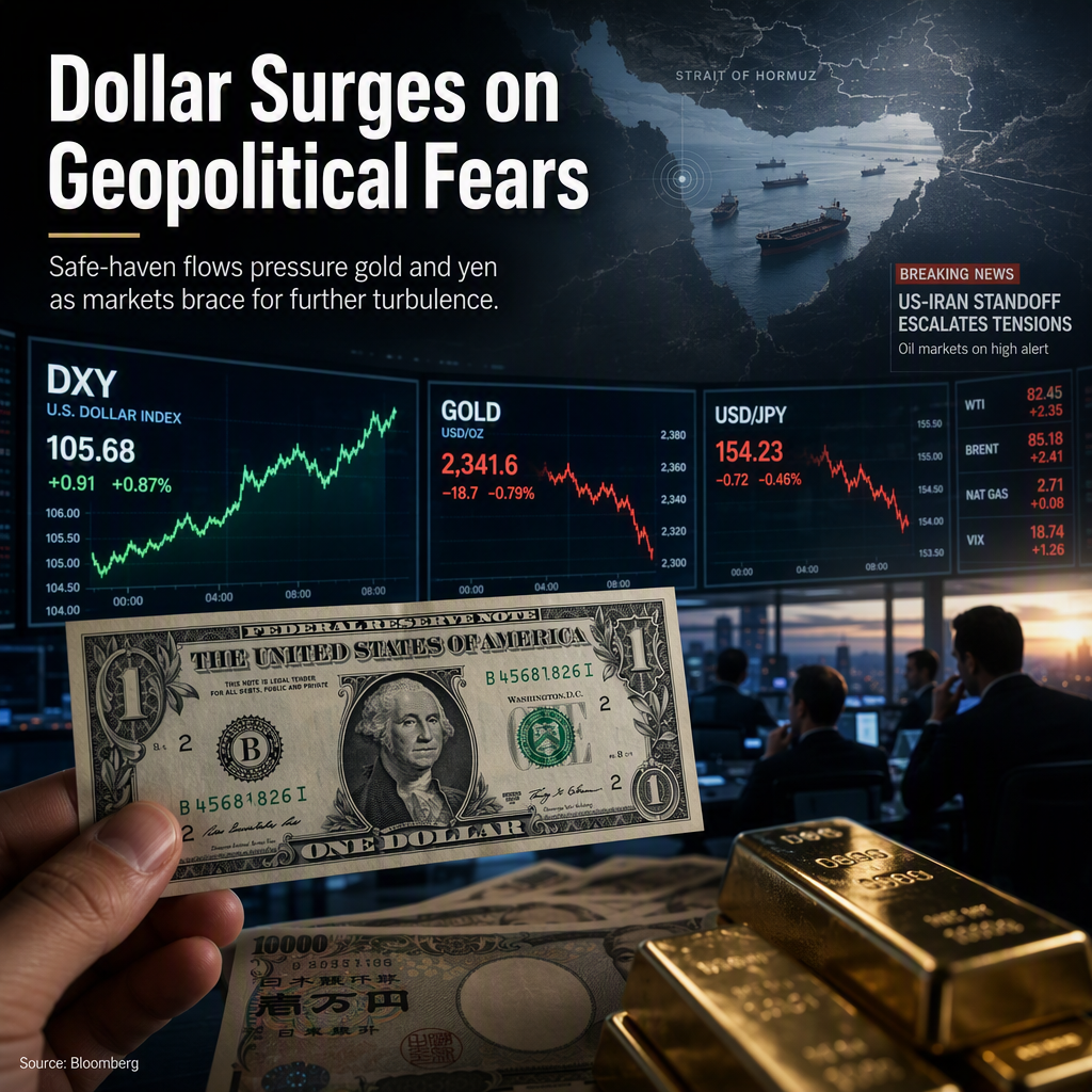 US Dollar Strengthens Amid Geopolitical Tensions and Inflation Risks, Pressuring Gold and Yen
