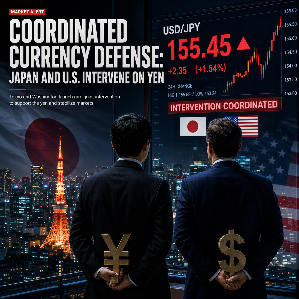 Japan and U.S. Launch Rare Coordinated Yen-Buying Intervention, Signal Readiness for Further Action