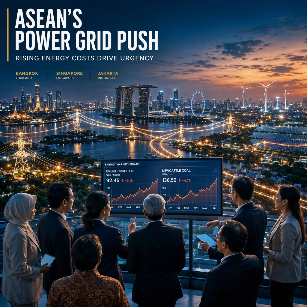 ASEAN Urged to Accelerate Regional Power Grid Amid Rising Oil and Coal Prices