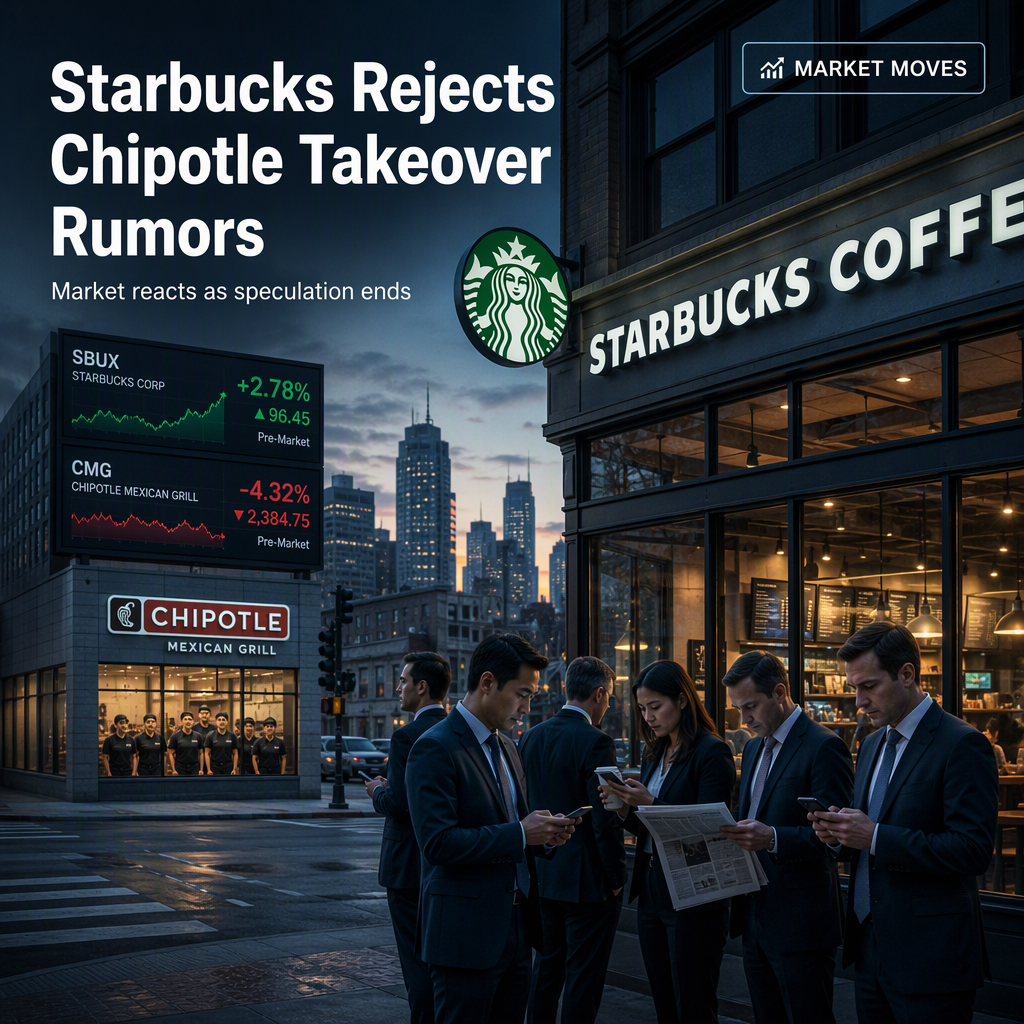 Starbucks Denies Chipotle Acquisition Amid Takeover Speculation, Shares React