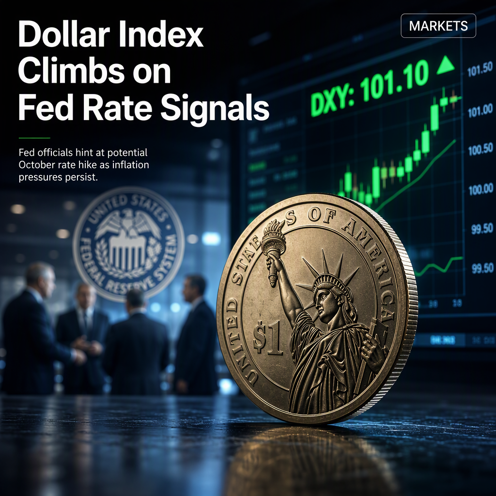 US Dollar Index Holds Gains as Fed Officials Signal Potential Rate Hike in October