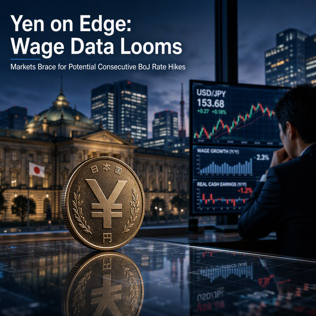 Japanese Yen Awaits Key Wage Data as Market Eyes Potential Consecutive BoJ Rate Hikes
