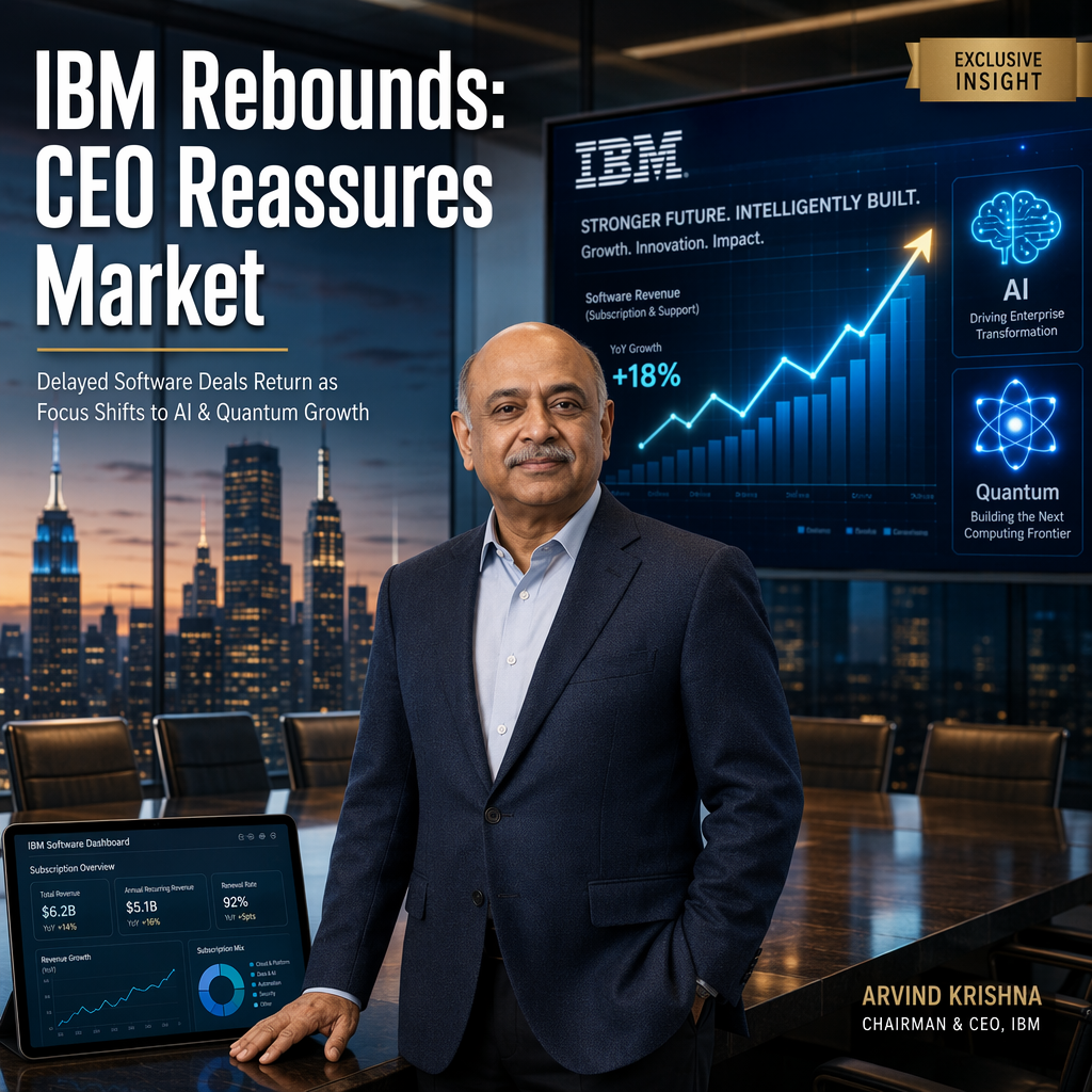 IBM CEO Calms Market Fears as Delayed Software Deals Rebound, Focuses on AI and Quantum Growth