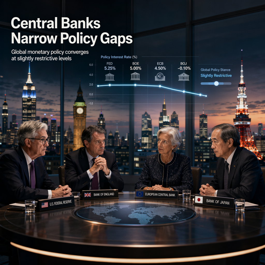 Global Central Banks Align at Slightly Restrictive Policy Levels, Says Rabobank