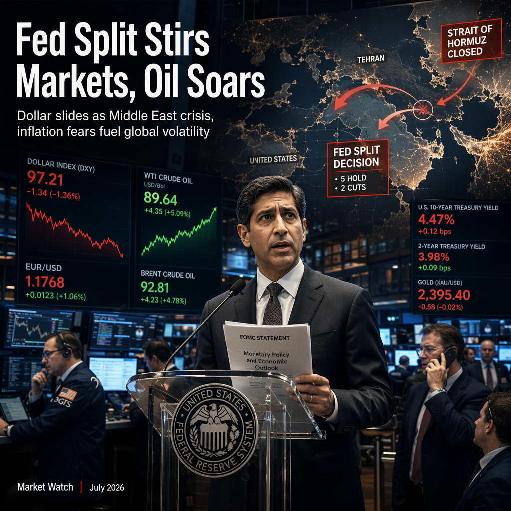 Fed's Divided Rate Hold and Middle East Tensions Trigger Dollar Volatility, Oil Surge