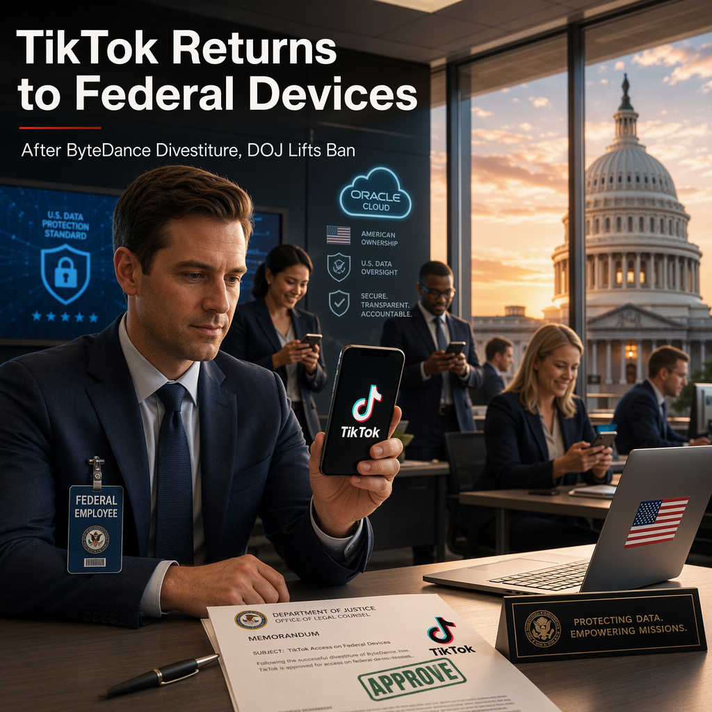 Federal Employees Permitted to Download TikTok After ByteDance Divestiture, DOJ Confirms