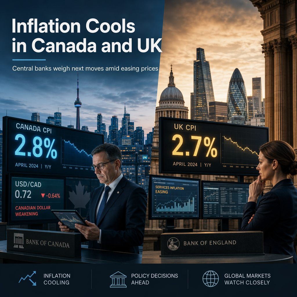 Canada's Inflation Cools Sharply in June While UK CPI Expected to Ease, Influencing Central Bank Policy Paths