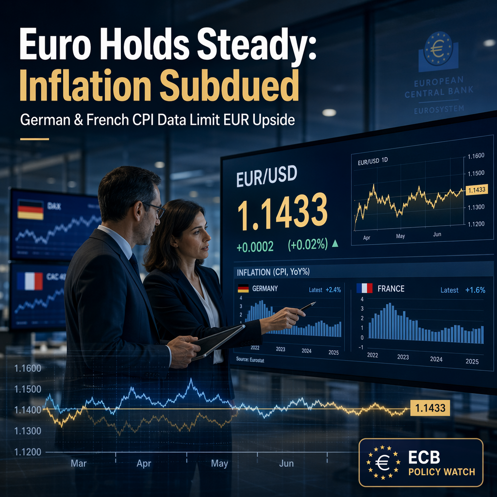 Euro Holds Steady as German and French Inflation Data Remain Subdued
