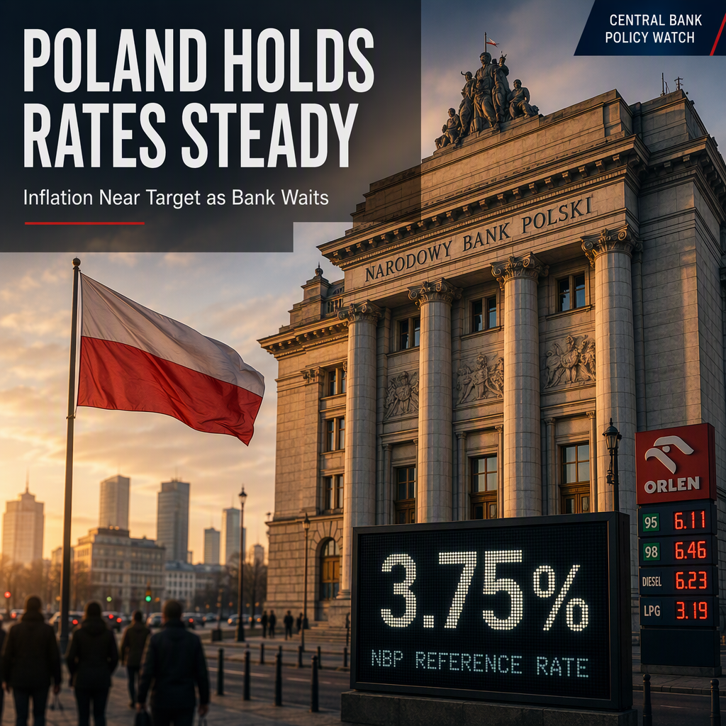 Polish Central Bank Expected to Hold Rates Steady as Inflation Remains Near Target Band