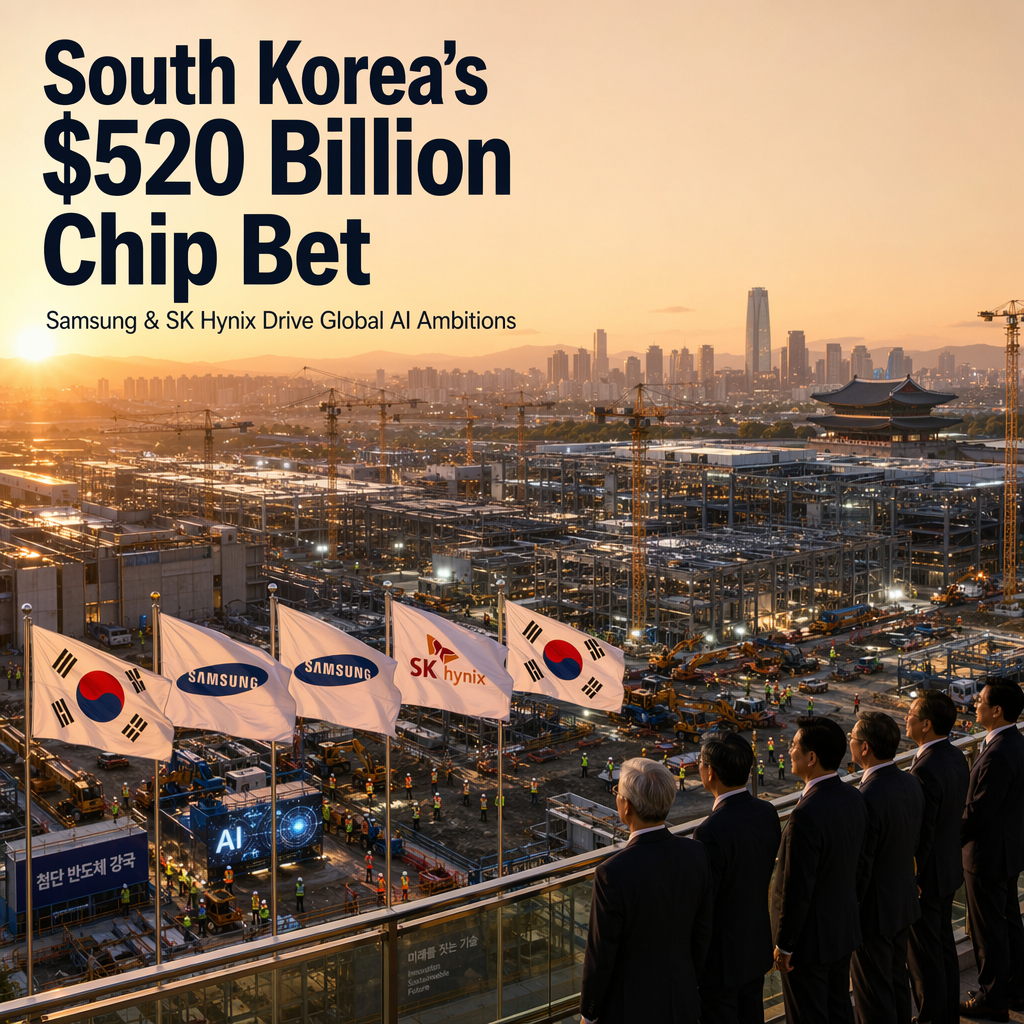 South Korea Unveils $520 Billion Chip Plant Project with Samsung and SK Hynix to Bolster AI Competitiveness