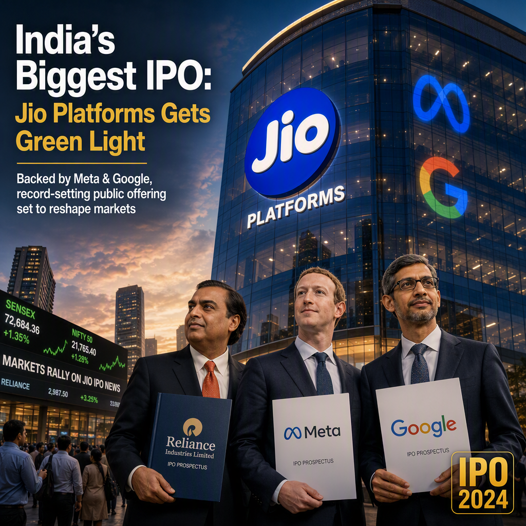 Jio Platforms Secures Regulatory Approval for Potentially India's Largest IPO, Backed by Meta and Google