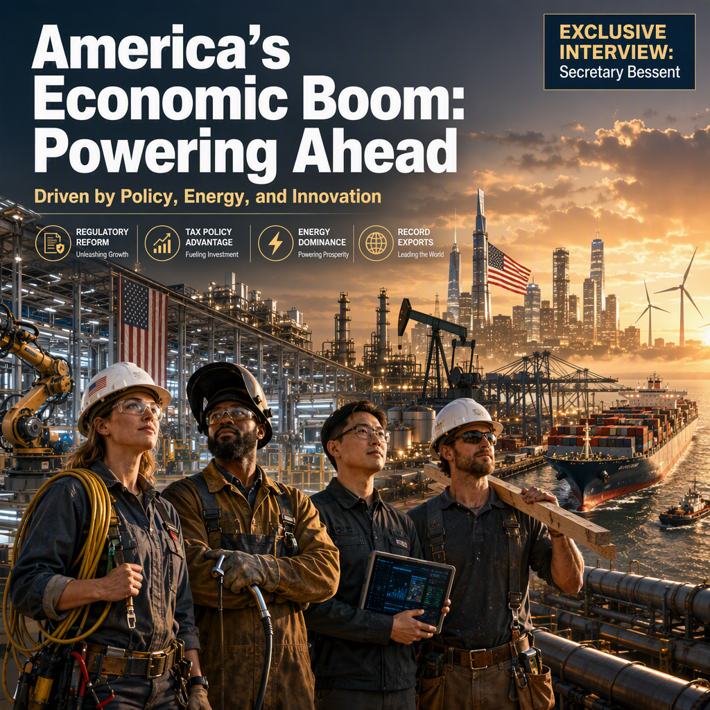 US Economic Boom Driven by Regulatory Cuts, Tax Policy, and Energy Production, Says Treasury Secretary Bessent