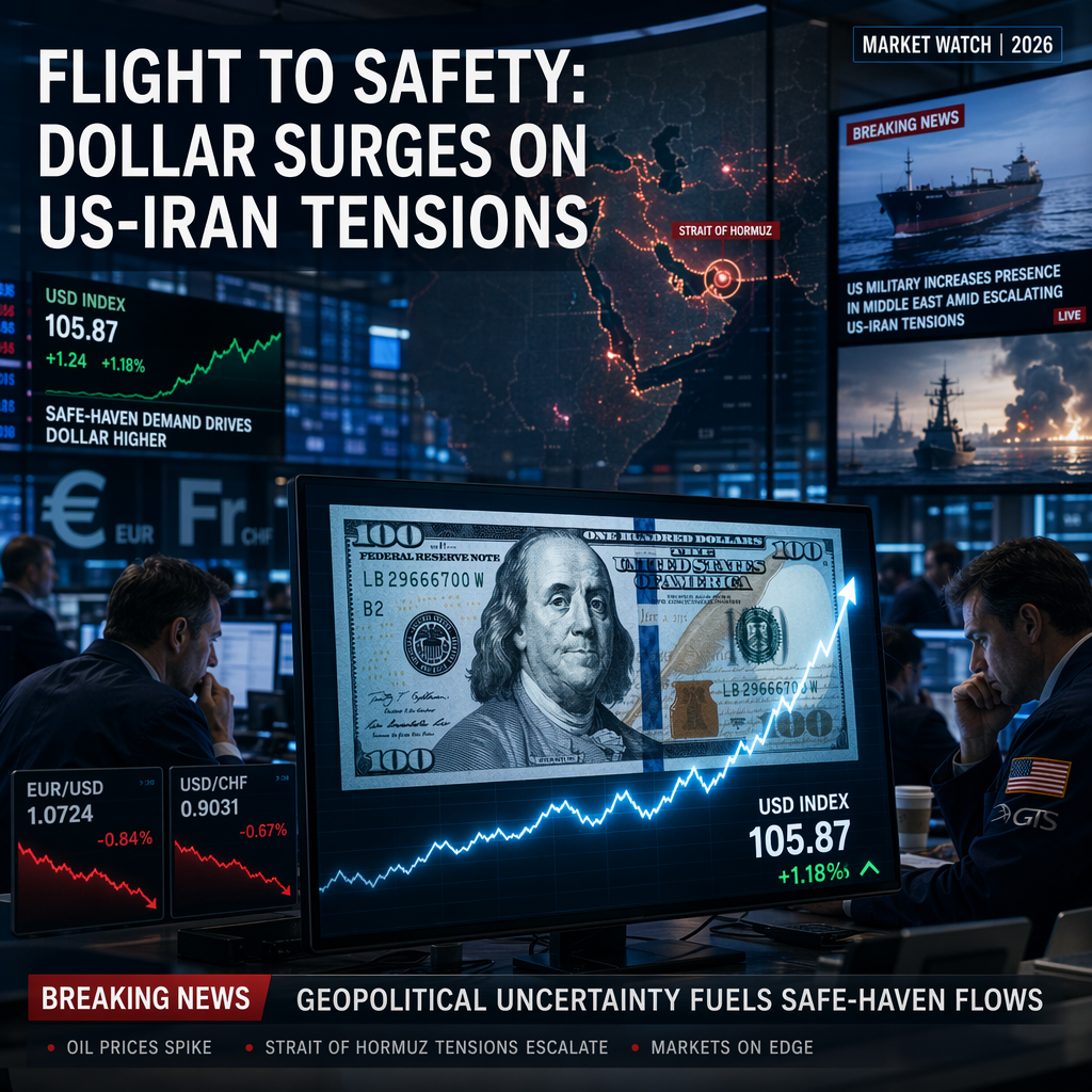 US Dollar Strengthens on Safe-Haven Demand Amid Escalating US-Iran Tensions; Swiss Franc and Euro Weaken