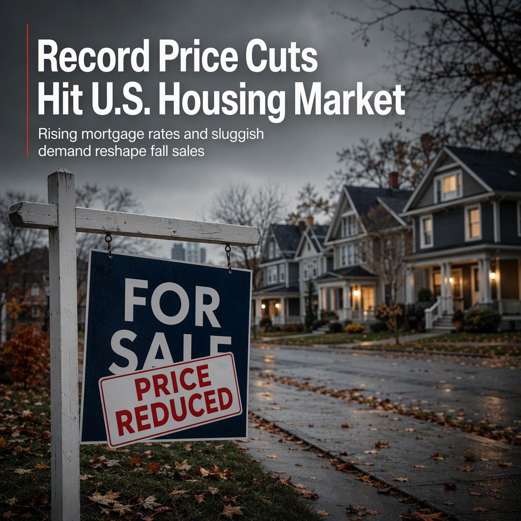 U.S. Housing Market Sees Record September Price Cuts Amid Rising Mortgage Rates and Sluggish Buyer Demand