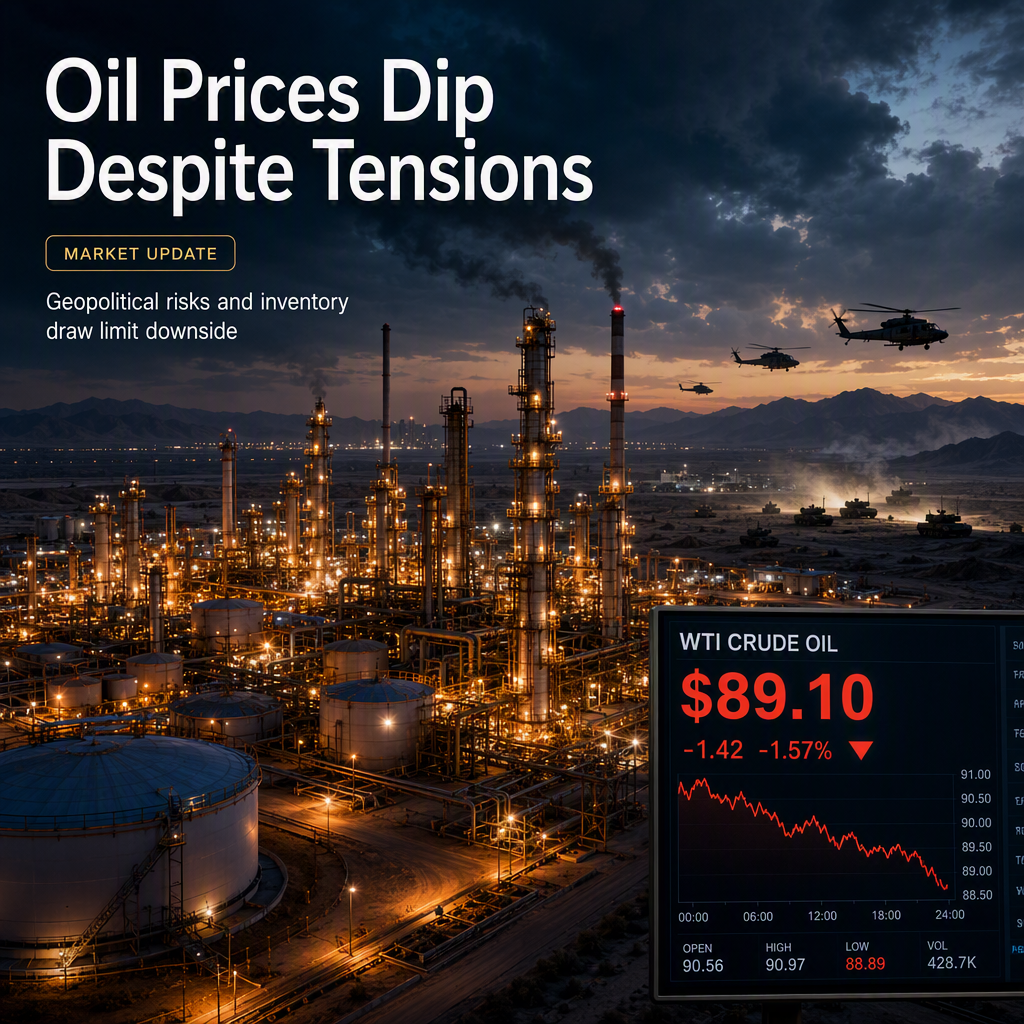 WTI Crude Oil Dips to $89 Despite Escalating US-Iran Tensions and Larger-Than-Expected Inventory Draw