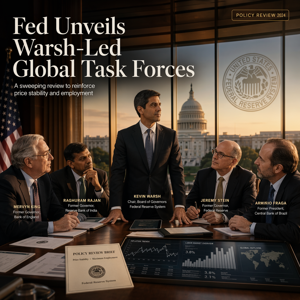Fed Announces Warsh-Led Task Forces for Comprehensive Policy Review