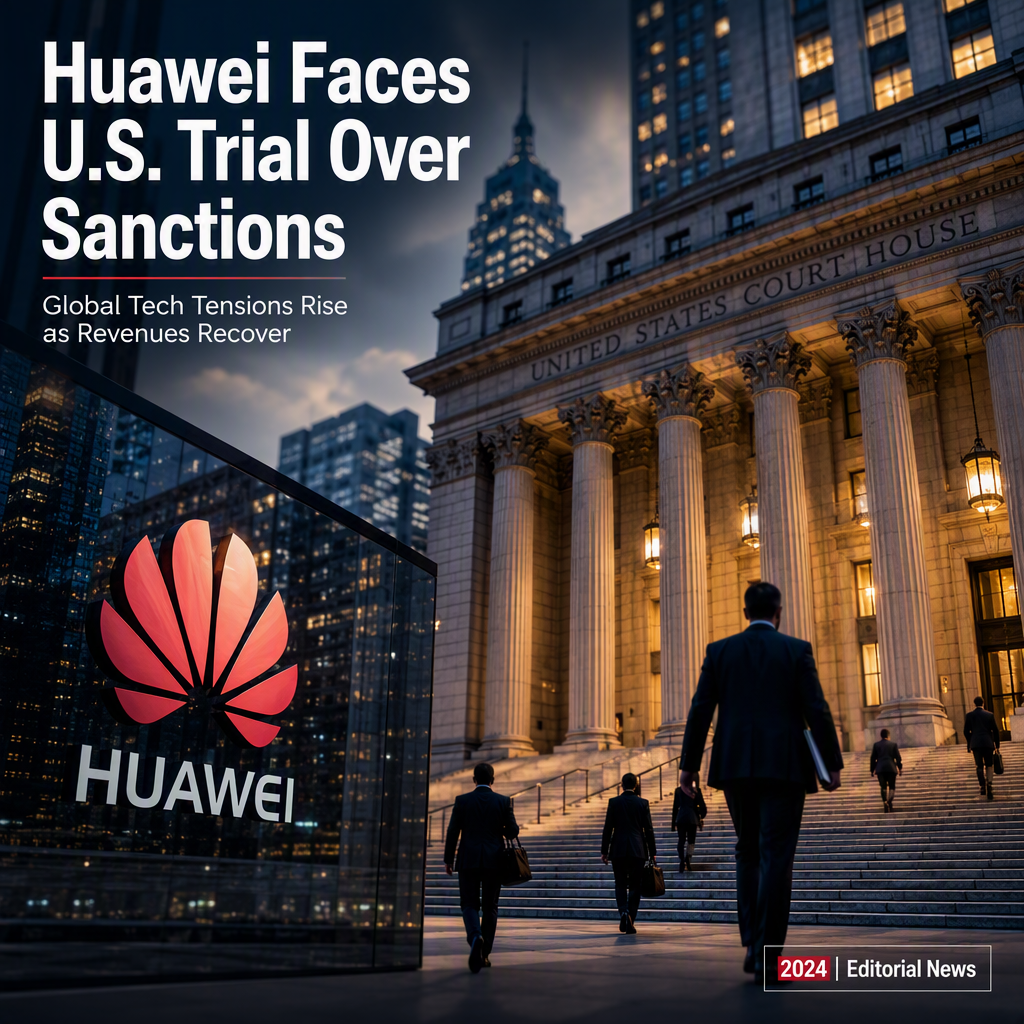 Huawei Faces U.S. Trial Over Sanctions and Trade Secrets Amid Renewed Growth