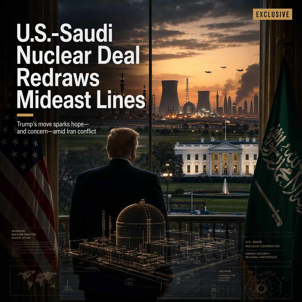 Trump Approves Landmark U.S.-Saudi Nuclear Deal Amid Iran Conflict and Israel Talks