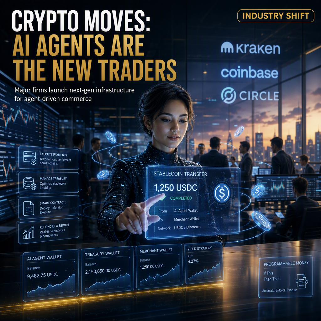 Crypto Industry Shifts Focus to AI Agents as New User Base, Major Firms Launch Infrastructure Initiatives