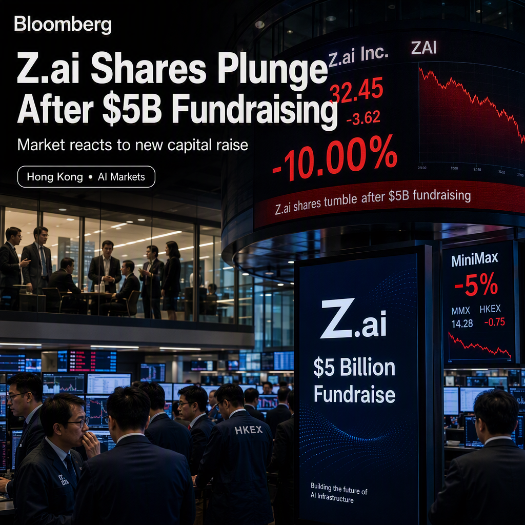 Z.ai Shares Plunge Over 10% After Announcing $5 Billion Fundraising Round