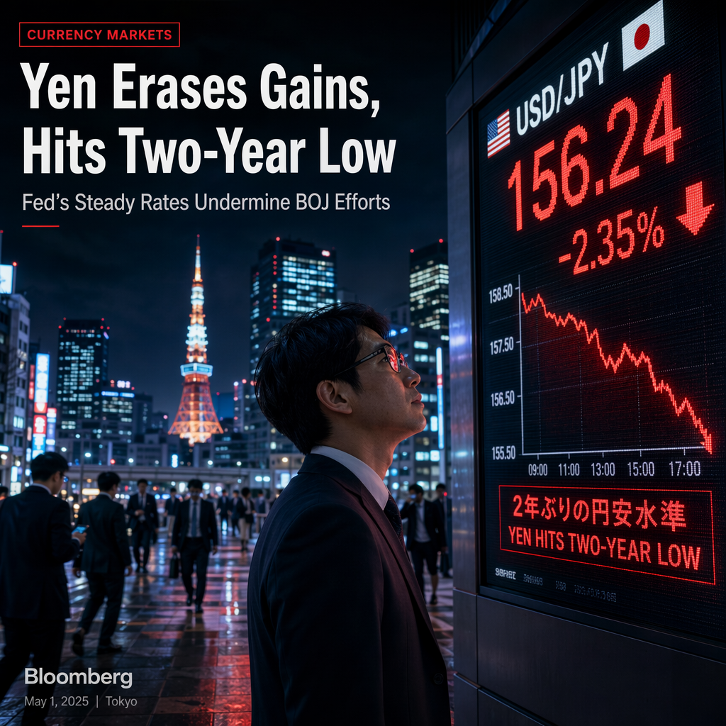 Yen Hits Two-Year Low After Fed Decision, Erasing Gains from Japanese Intervention