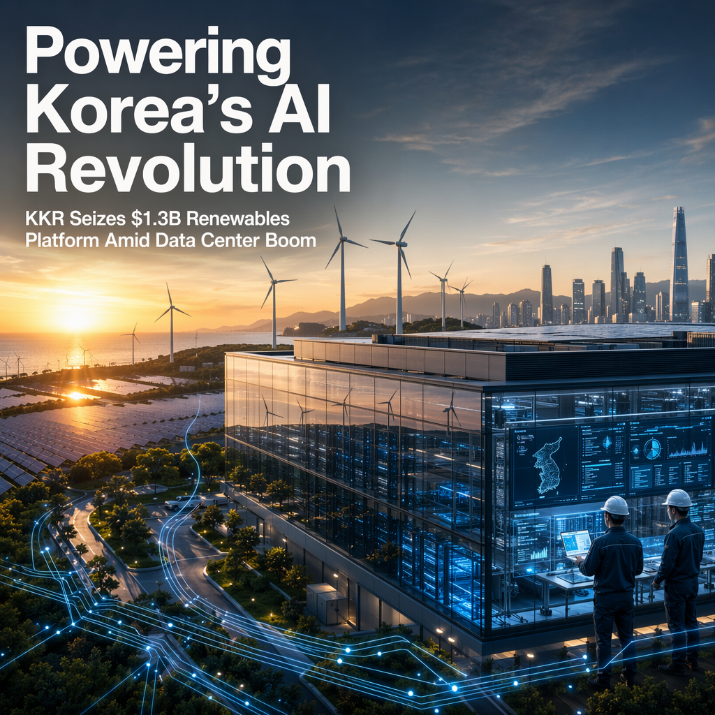 KKR Takes Control of $1.3 Billion South Korean Renewables Platform Amid AI Power Surge
